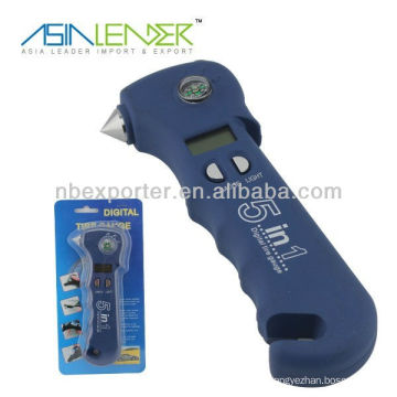 Multifunction 5 in 1 Digital Tire Gauge Light tire pressure gauge